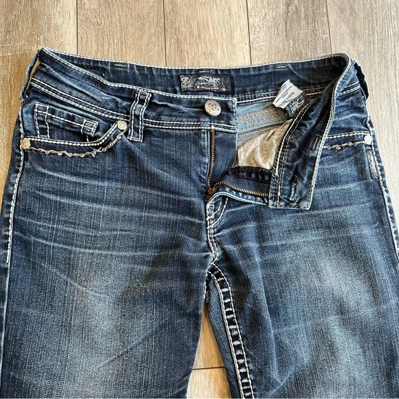 Silver Jeans Suki Flap Pockets Bootcut Rhinestone Gems Medium Wash Women’s 30x34 - Picture 13 of 16